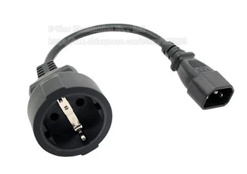 

EURO UPS/PDU Power Cord,IEC320 C14 3Pin Male Plug to CEE 7/7 European SCHUKO Socket Female Adapter Cable/Free DHL Shipping/30PCS
