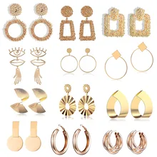 IPARAM Модные металлические панковские геометрические серьги для женщин, массивные винтажные преувеличенные серьги с большими подвесками, ювелирные изделия, вечерние, подарки