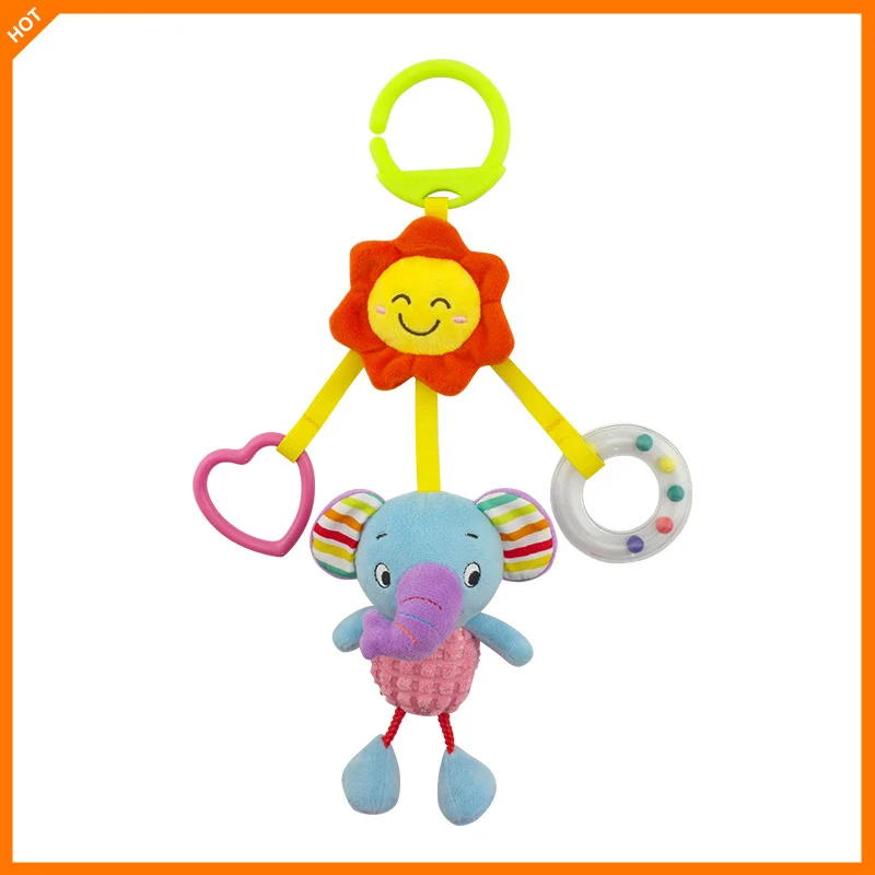 Baby Cartoon Early Development Soft Infant Toy For Newborns Seat Hanging Bebe Bell Toy For Gift
