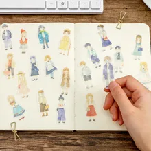 40pcs/pack lovely girls Diary Paper Lable Sealing Stickers Crafts Scrapbooking Decorative DIY handbook cartoon sticker coggins woodturner s handbook paper only
