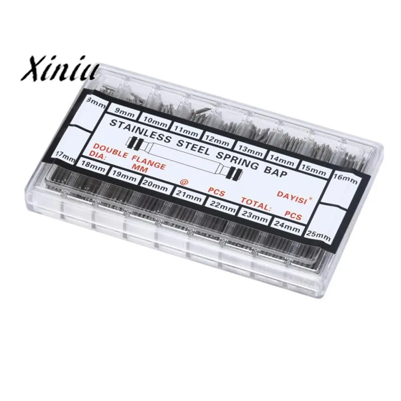 

xiniu 8-25mm Stainless Steel WATCH PIN SPRING BAR BAND STRAP LINKS PINS SET 180pcs Watch Repair Top Quality #C