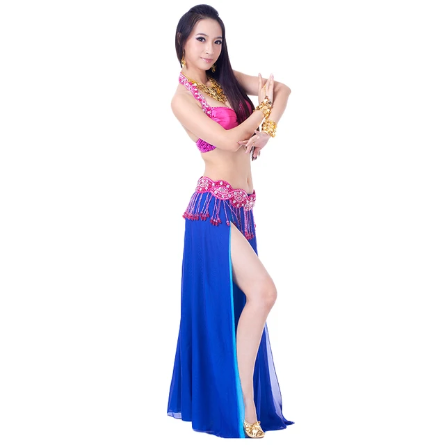 Gonna Lunga Danza Del Ventre In Raso - Doppio Spacco, Taglia Unica, Perfetta Per Flamenco E Performance - Foto 8