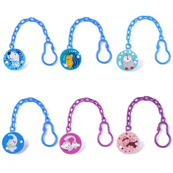 

Baby Pacifier Chain Soothers Clip Holder Cartoon Animal Feeding Product Safe Soother Teether Clips Anti-lost Infant Pacifiers