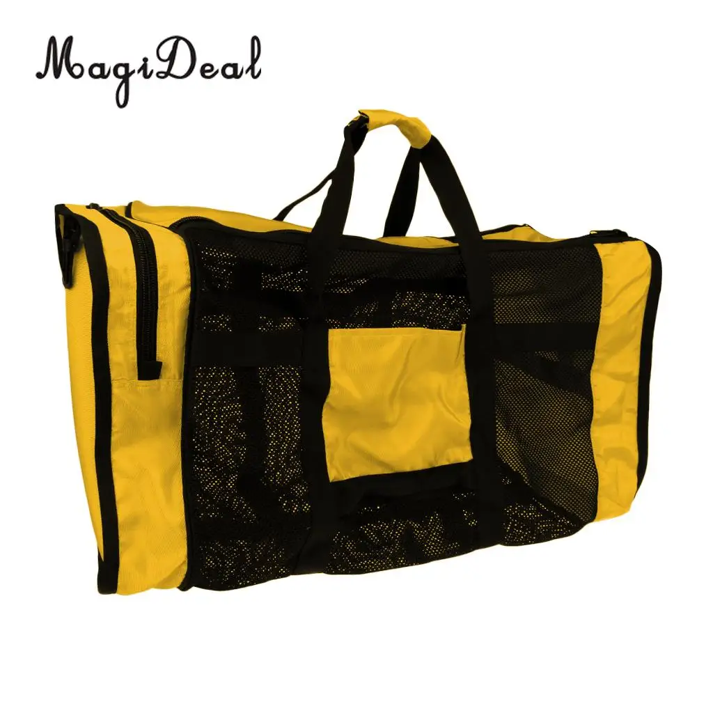 MagiDeal Foldable Heavy Duty Mesh Dive Bag Duffel Bag Storage Pouch for Diving Scuba Water Sports Dreediving Gear Equipment