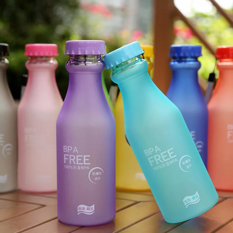 9 different color water