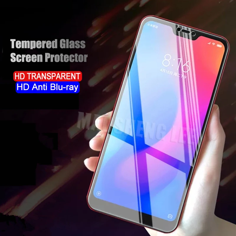 2 шт. закаленное стекло для Xiaomi Mi A2 Lite защита экрана 9H 2.5D анти Blu Ray xiaomi mi a2 /