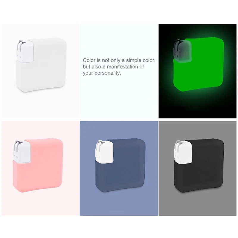 

Ultra Thin Soft Silicone Protector Case Power Adapter Sleeve Charger Protective Cover For MacBook 12/13 New Pro/15 New Pro
