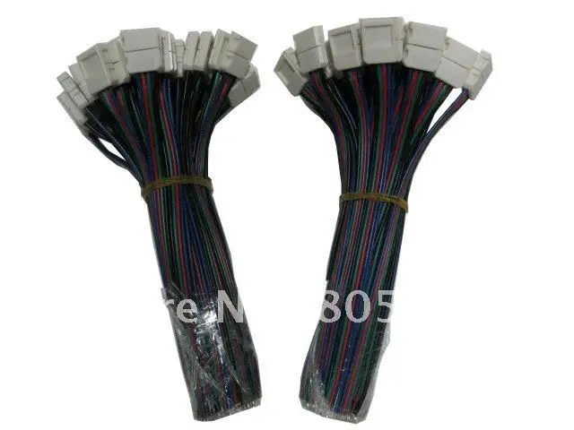 Оптовая продажа 5050RGB светодиодные ленты Разъем 4P PCB широкий 10 мм Solderless разъем для