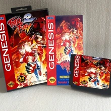 Fatal Fury 2 с коробкой и руководство 16bit MD игровая карта для sega Mega Drive для Genesis
