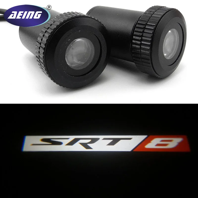 AEING 2 шт. SRT8 привидение Тень логотип Добро пожаловать автомобиль Белый