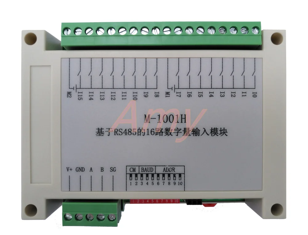 

M-1001H Modbus based 16 channel isolated digital input module (PNP type) 110VDC input
