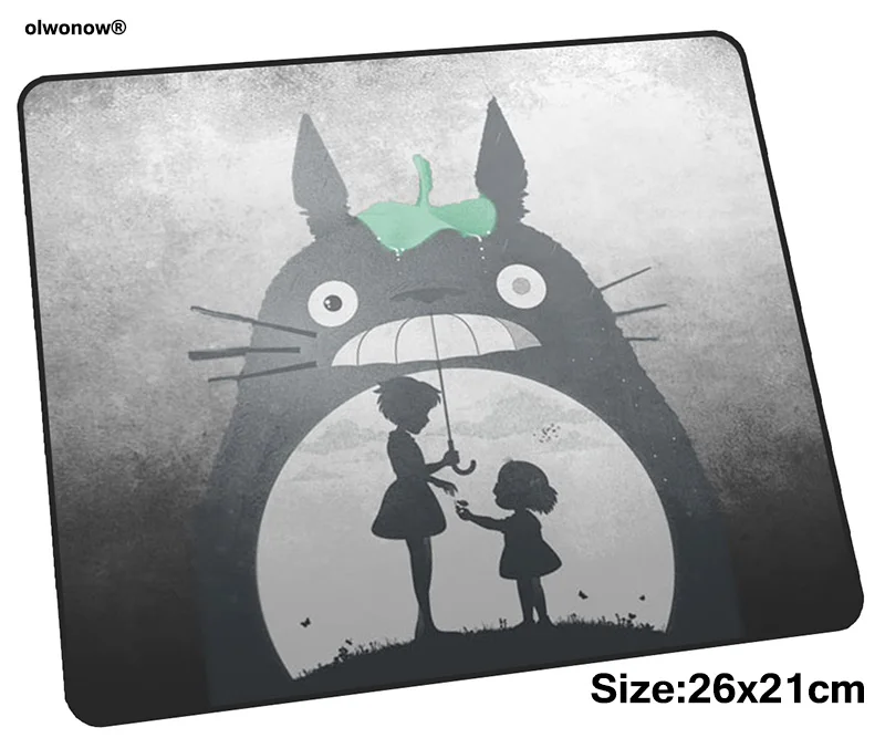 

Totoro mousepad 26x21cm gaming mouse pad big gamer mat Birthday present game computer desk padmouse Customized play mats