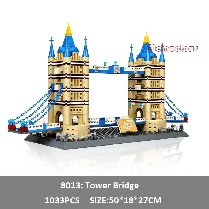 City Building Blocks toys for Children World famous Building models