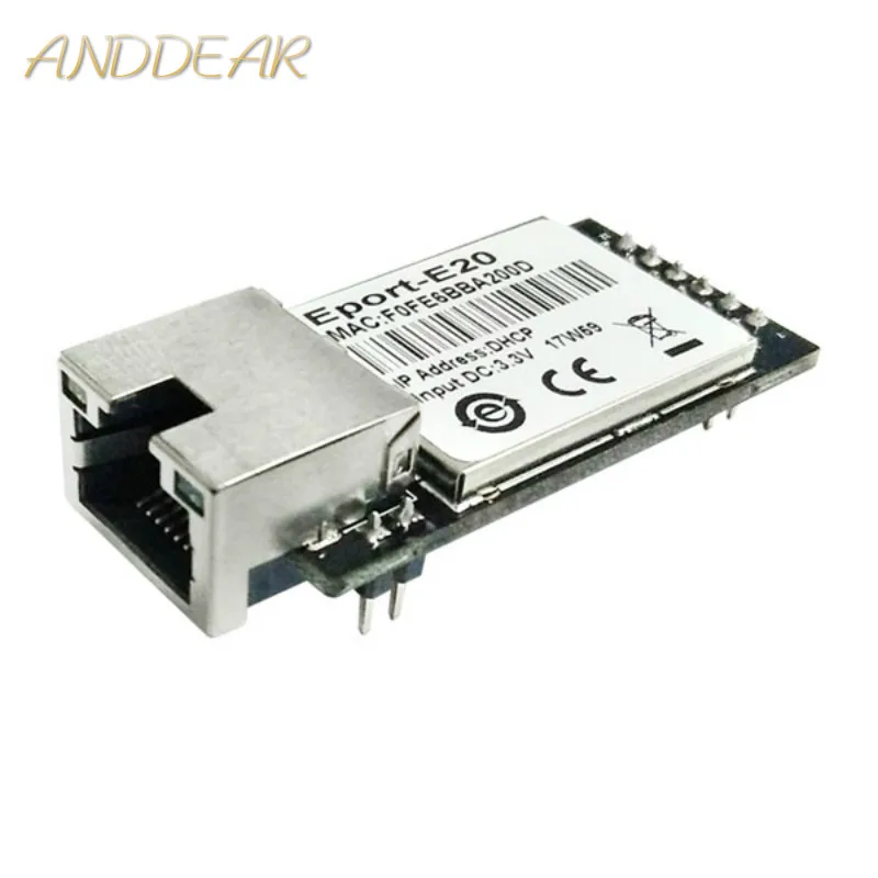 CE ANDDEAR Eport-E20 redundant redundant TTL and Ethernet modem integrado DHCP 3.3 V TCP IP Telnet wifi Modules High speed