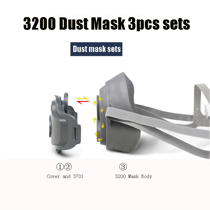 3200 Пылезащитная маска с 3701 CN фильтром хлопок KN95 уровень полуреспиратор противопылезащитная маска для шахты/украшения/полированная