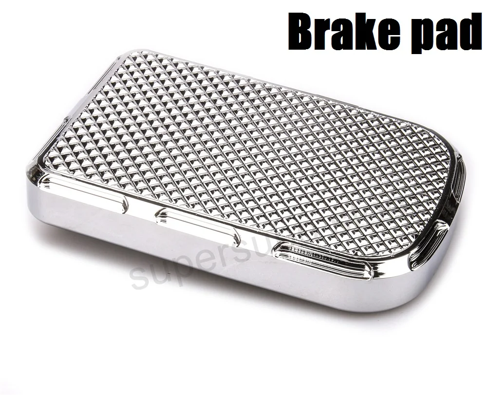 

Chrome CNC Beveled Brake Pedal Pad Cover harley softail brake pedal cover dyna street bob brake pads cover
