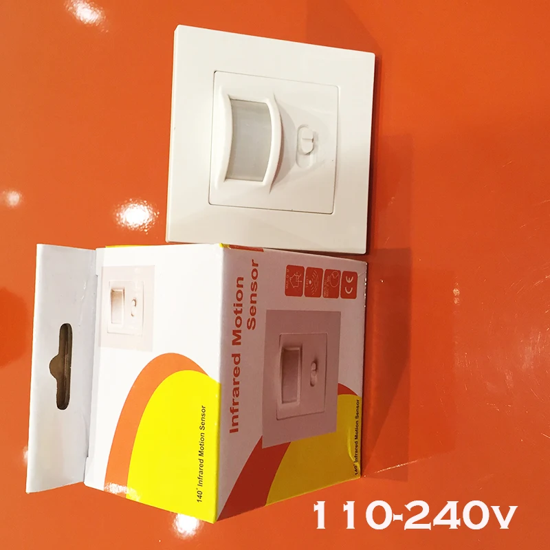 

New Arrival 10m ac110-240V Security PIR Infrared Motion Sensor Detector Wall LED Light switch RF140 degree 1pc