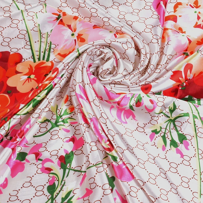 BYSIFA женский атласный шелковый шарф хиджаб бренд синий розовый красный цветочный узор квадратные шарфы палантины весна осень мусульманский головной платок накидка