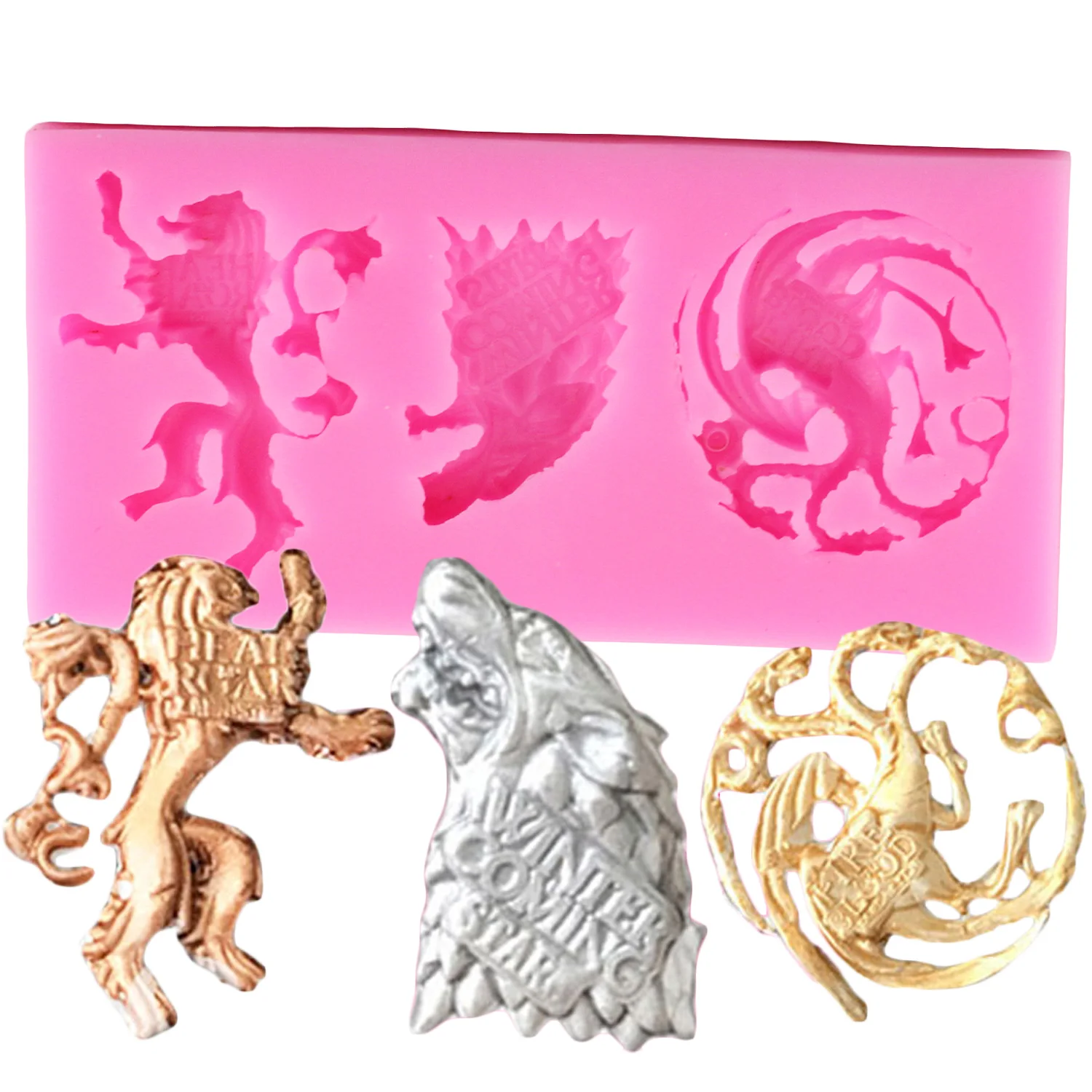 

DIY Game Of Thrones Silicone Cake Mold Lion Fondant Mold Cake Decorating Tools Baking Tools For Cakes