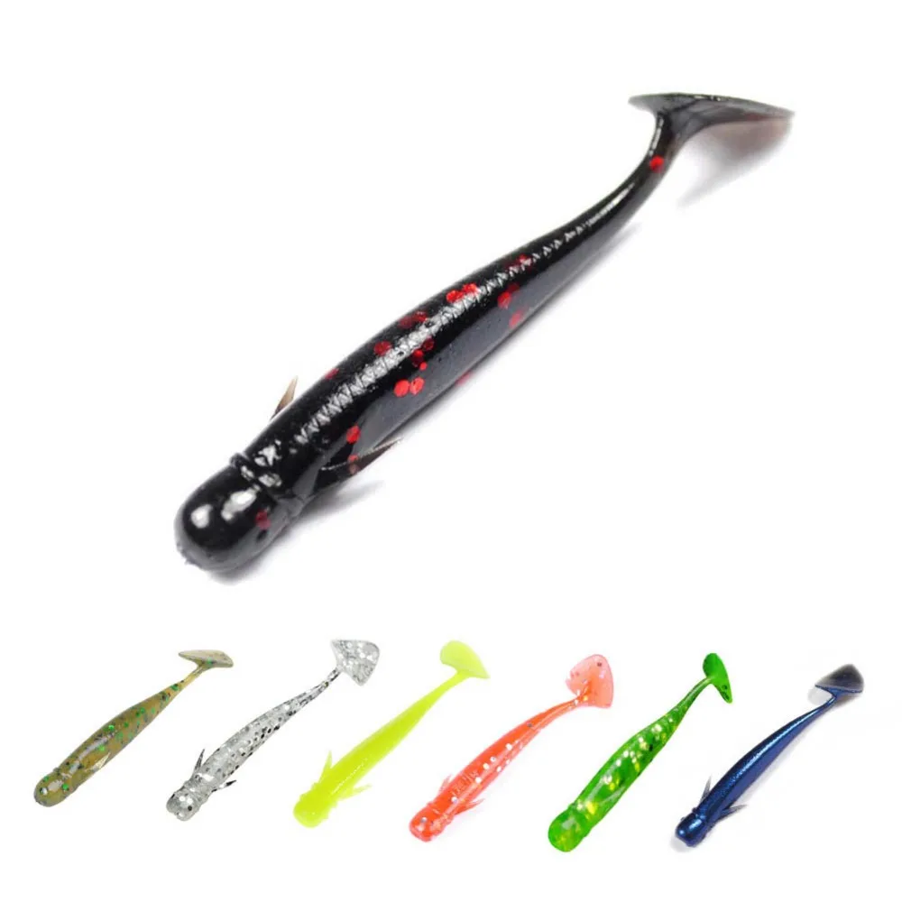 

12X 2" YOSHIKAWA Silicone Crappie Bass Perch Fishing Paddle Tail Lure LRF Small Jig Softbait