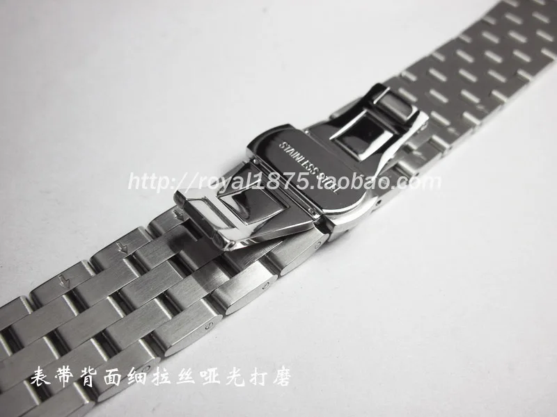 Mens Polished Silver Stainless 18/19/20/21/22/23/24mm Watch Strap Band Butterfly Buckle for Tissot 1853 PRC200 PRS200 T17 T41