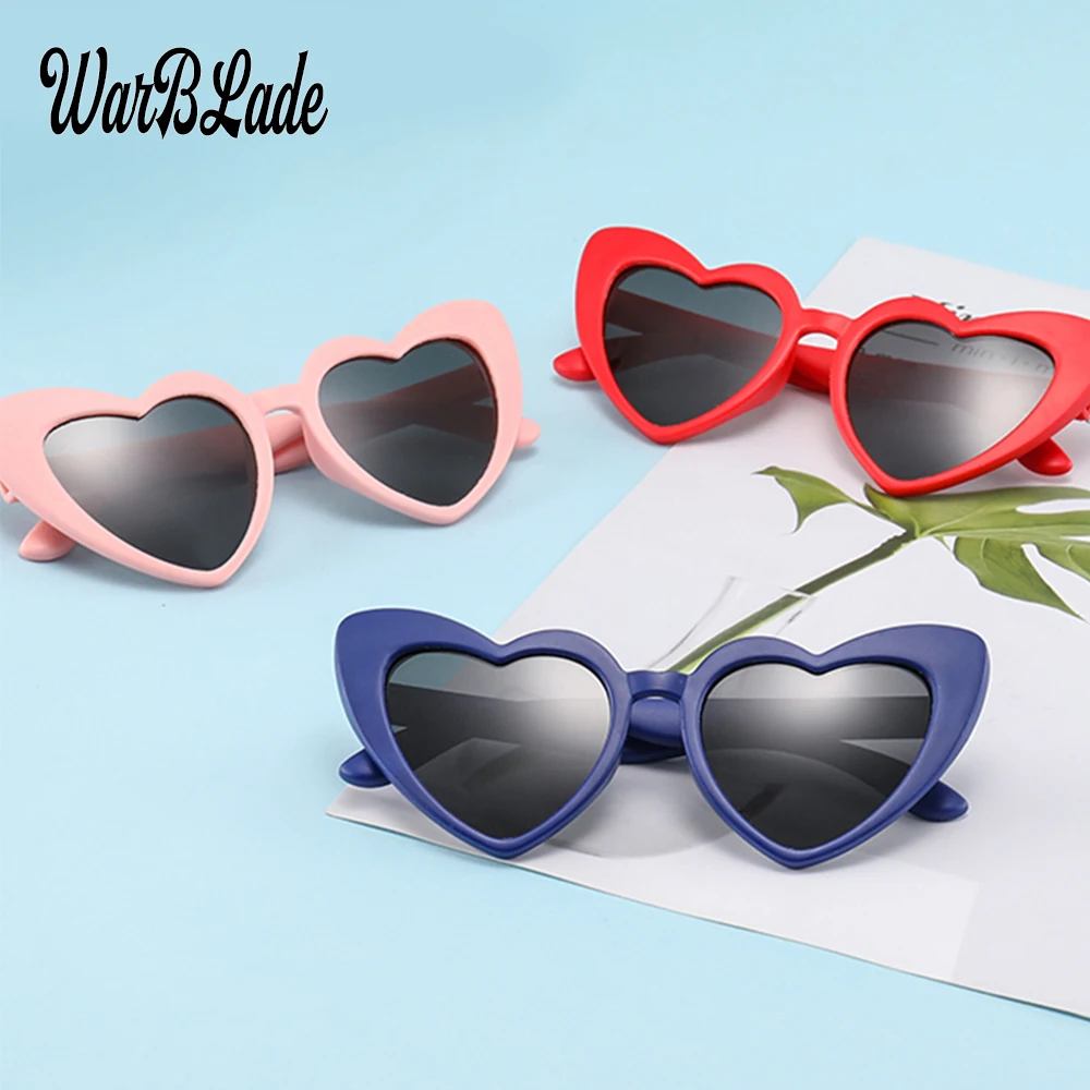 TR90 Kids Polarized Sunglasses Children Heart Sun Glasses Girls Boys Silicone UV400 Child Mirror Baby Eyewear Gafas
