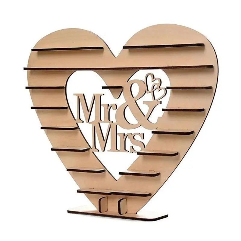 Свадебные деревянные украшения Mr & Mrs подставка для шоколада держатель сладостей