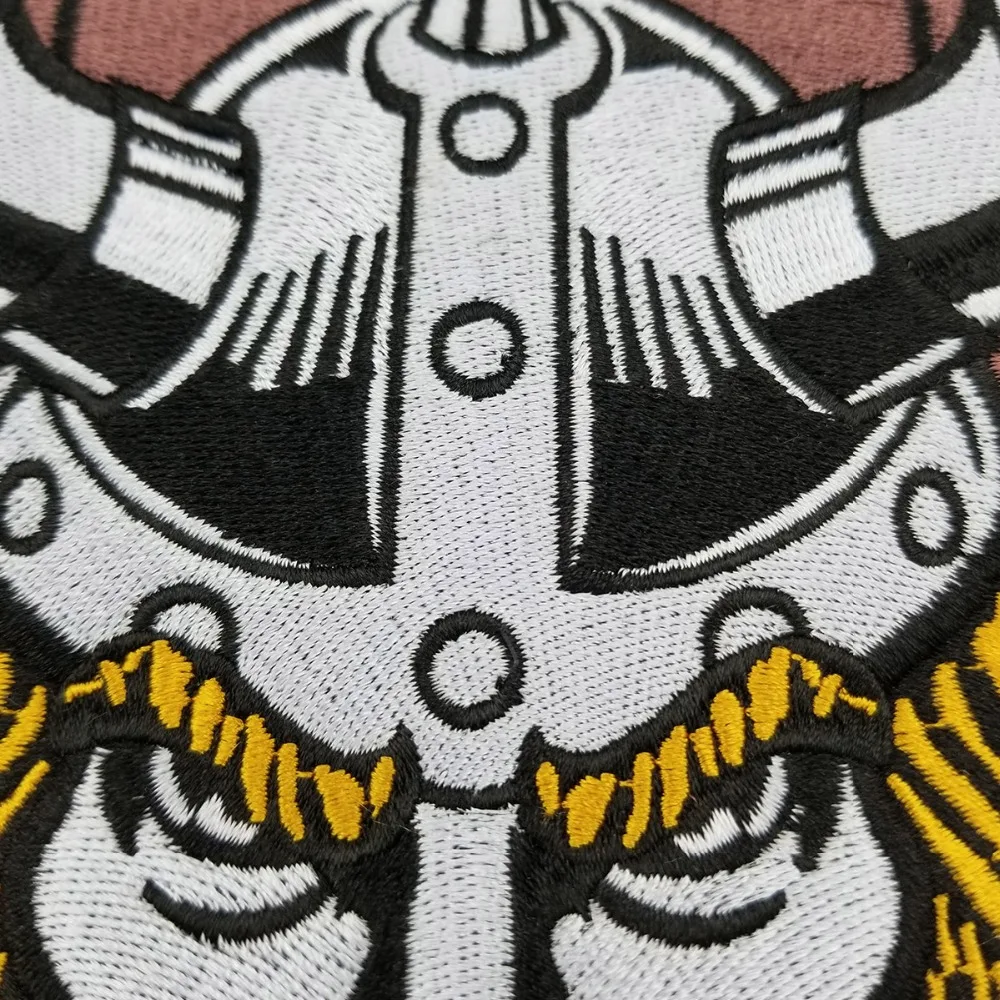 G006 (4)Hot sale! Fashion AXE PATCH Embroidered Patches for Full Back Size of Jackets Motorcycle Biker Patch 30CM Free Shipping