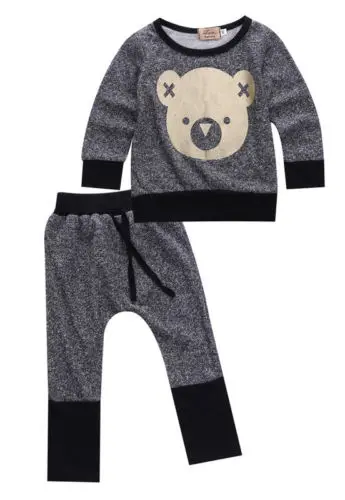Unisex-Winter-Toddler-Baby-Boy-Clothes-Long-Sleeve-Cartoon-Cute-BEAR-Printed-T-Shirt-Pant-Outfit-Set-Age-0-4-4