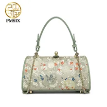 Pmsix роскошные сумки женские сумки дизайнерские Искусственные цветы с вышивкой Женские сумки-мессенджеры высококачественные кожаные вечерние сумки