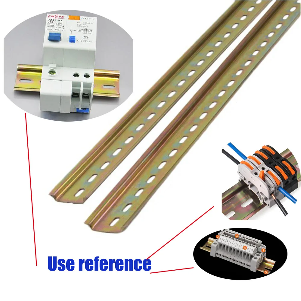 

1PCS 35 Guide Rail C45 Open Terminal Block Distribution Box Outer Card Bottom Thickness 0.8/1.0/1.2 MM