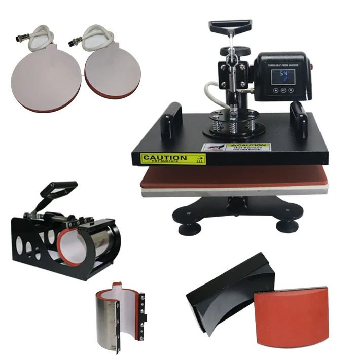 

ToAuto 29*38CM 6in1 Combo Heat Press Machine embossing Transfer Printer for Caps Mug T-shirts Hot Stamping Machine 220V