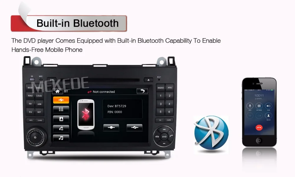 Top Free shipping! 1080P Car dvd player radio for Mercedes Benz B200 A B Class W169 W245 Viano Vito W639 Sprinter W906 GPS Navi RDS 29