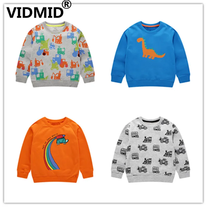 

VIDMID boys blouse sweatershirt coats tops kids cartoon Dinosaur clothing cardigan hoodies for children boys cotton shirts tops