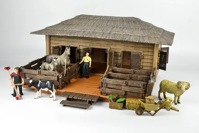 Wild Zoo Large Farm House Animals Figures Farmer Breeder Corral