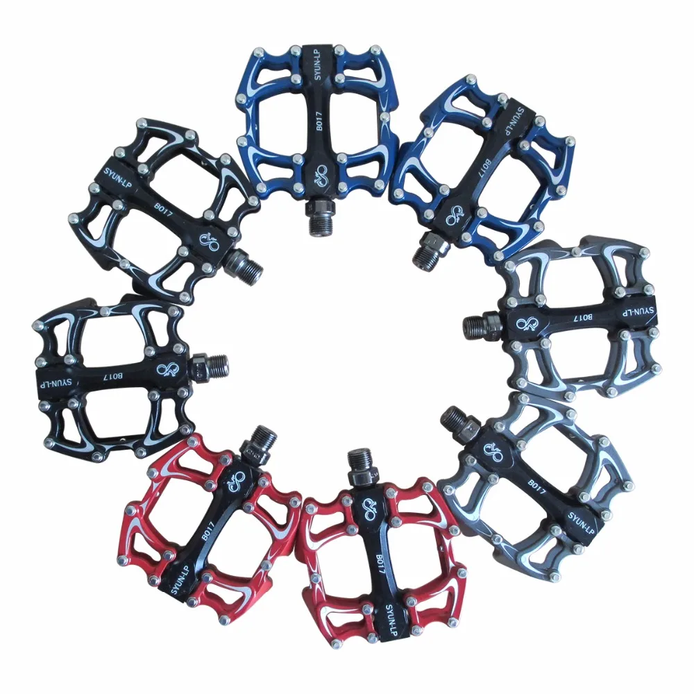 

Mountain Bike Bicycle Pedals 3 Sealed Bearings Aluminum Body Hollow Cr-Mo Axle Bat Style Anti-Skid Fixed Gear BMX Pedals Bike