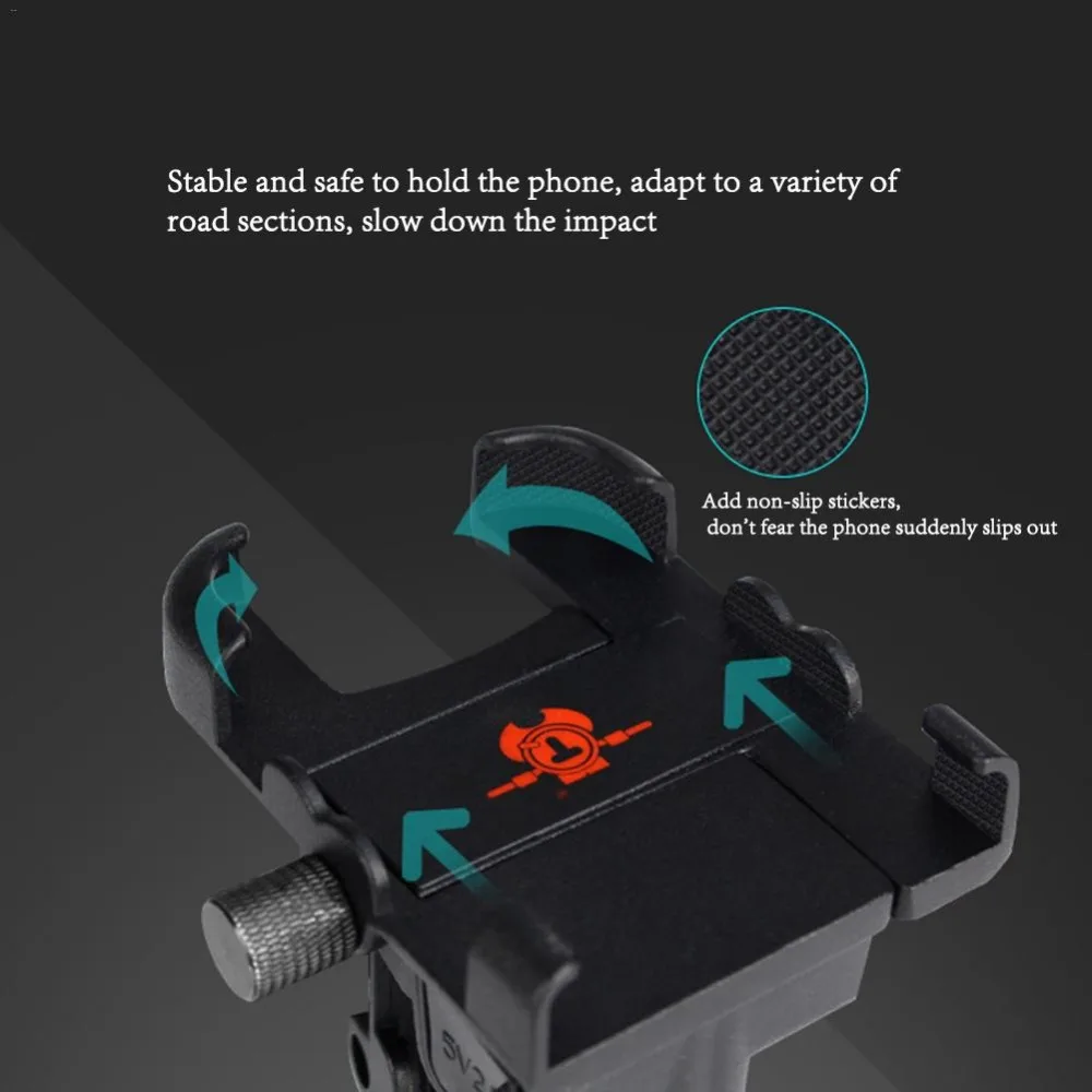 Motorcycle rechargeable aluminum alloy  phone holder bracket  a2