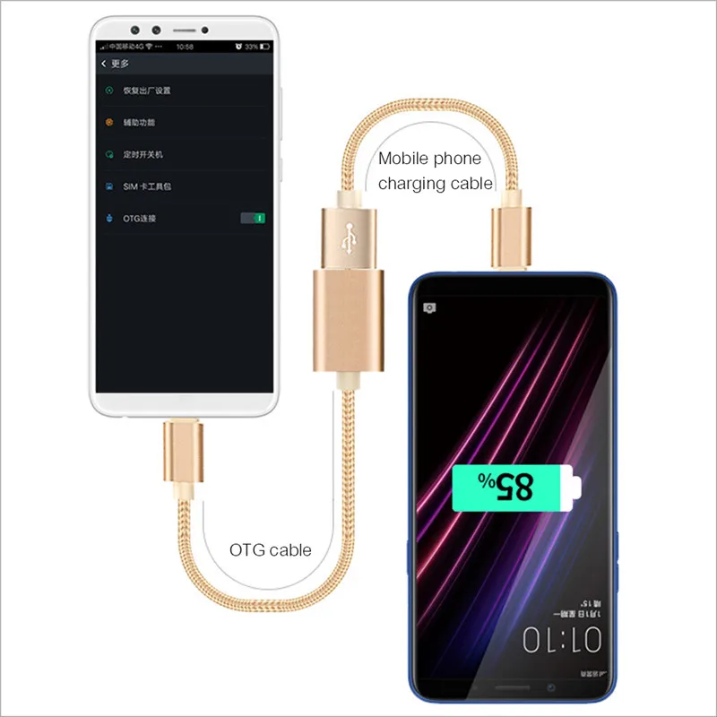 Micro USB OTG кабель адаптер для Xiaomi Redmi Note 5 Micro USB разъем для samsung S6 планшет Android USB 2,0 OTG адаптер