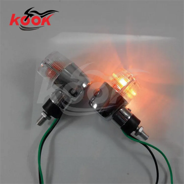 

transparent lens pro motorcycle Turn signal indicator motorbike LED yellow lighting Front Rear motocross flashers Accessories
