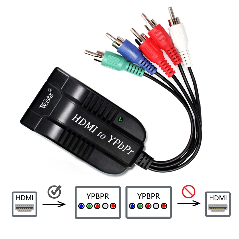 Wiistar HDMI К Ypbpr 5RCA конвертер HDMI к мужской RGB 5RCA Компонентный видео для игрового ТВ