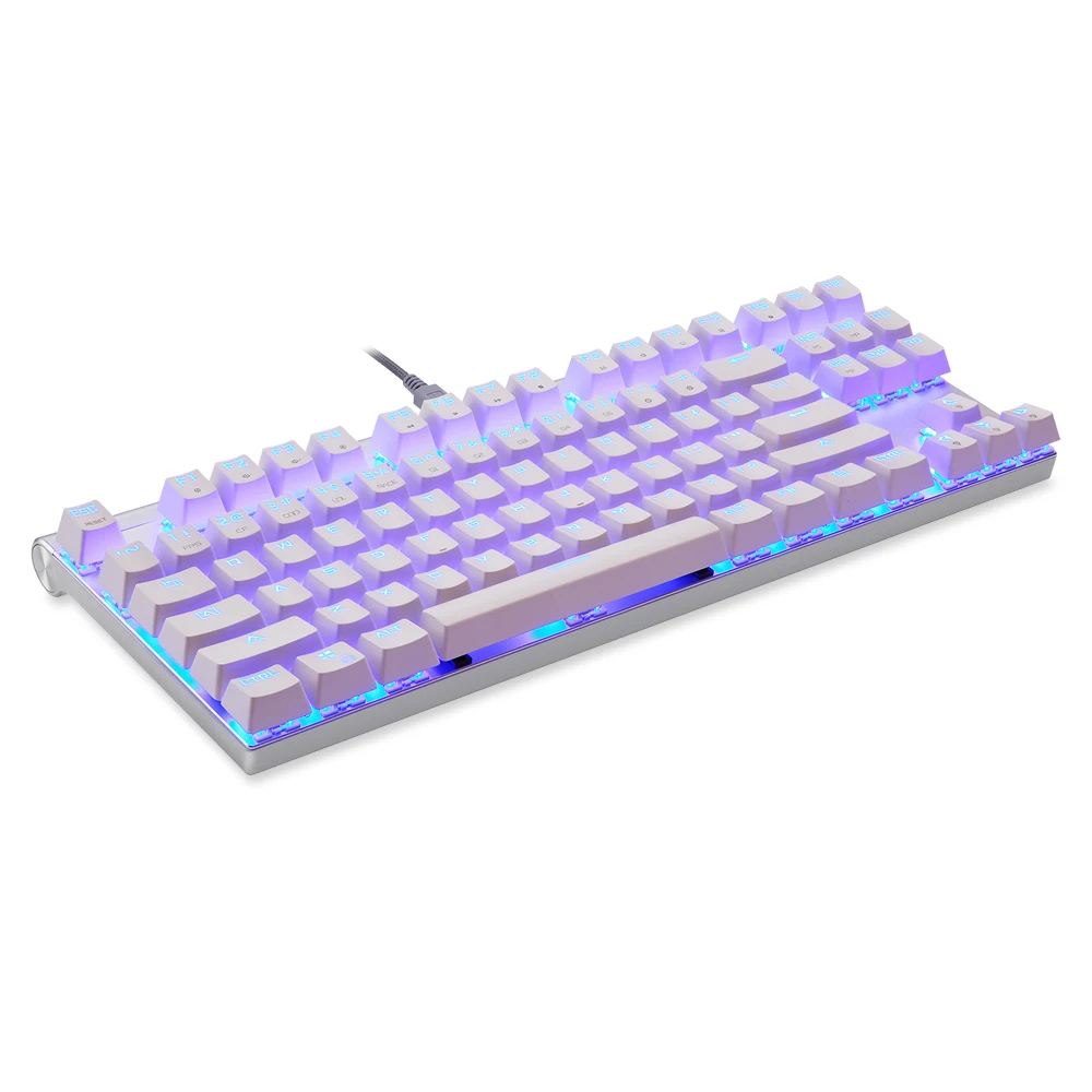 Motospeed CK101 механическая клавиатура RGB Light эргономичная 87 ключей против привидения