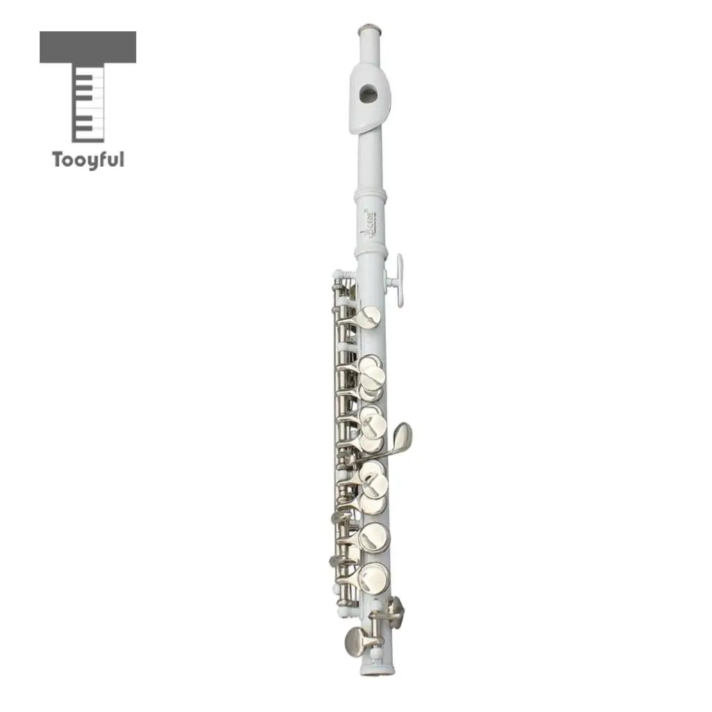 

Tooyful LADE C Key Cupronickel Flute Piccolo with Cleaning Cloth Stick Screwdriver Padded Box for Beginner Music Lover Gift