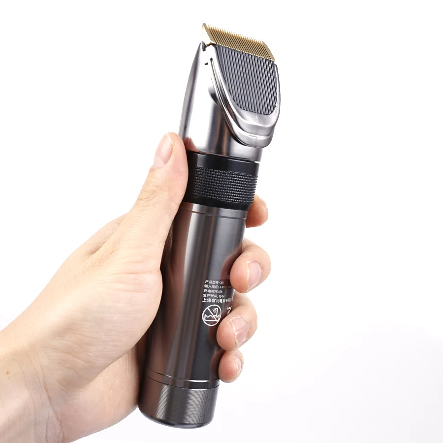 Harga Isi ulang Pemangkas Rambut 0.8 2.0mm Adjustable titanium pisau keramik pria rambut clipper Listrik 2000 mA baterai lithium Razor