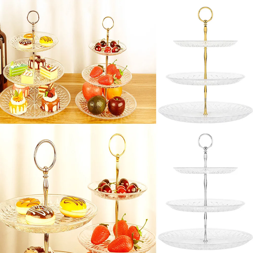 

3-Tier Cupcake Stand Cake Dessert Wedding Event Chirstmas Birthday Party Display Tower Plate New Design dessert dish