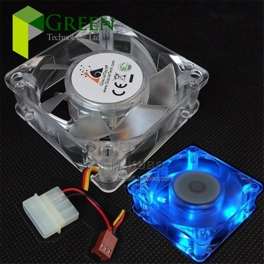New POWER LOGIC Blue Led fan 6020 60MM 60*60*20MM DC12V 0.11A Computer case fan CPU Cooling fan