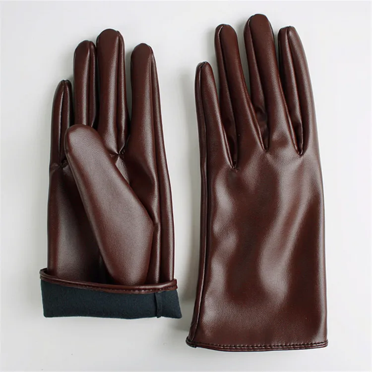 Перчатки короткие имитация зеркало, натуральная кожа PU Лакированная кожа матовая кожа яркий чёрный; коричневый белый 21 см женские перчатки