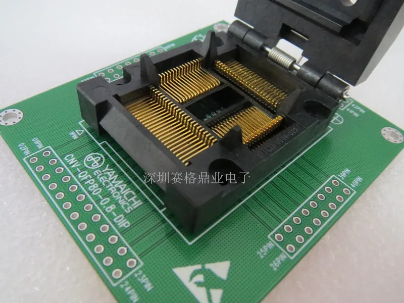 TQFP80/DIP80 TQFP80 шаг 0,8 мм тестовая площадка для микросхемы Тесты скамья Тесты гнездо адаптера Программирование сиденье