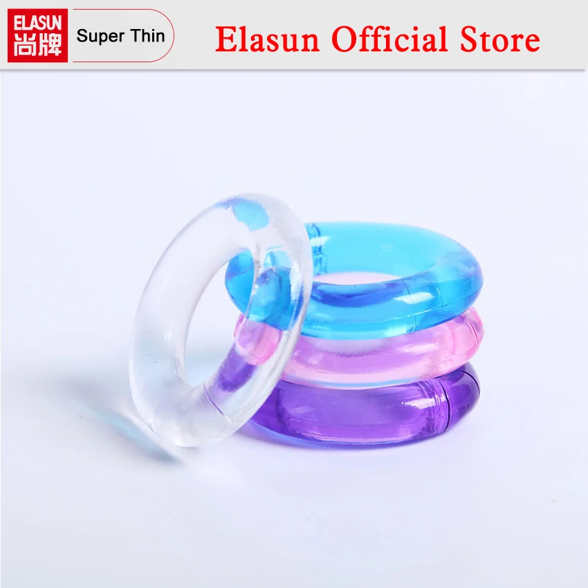 6 pcs Stay Hard Donuts Silcone Cock Rings Delaying Ejaculation Penis Ring Flexible Glue Sex Toys for Men