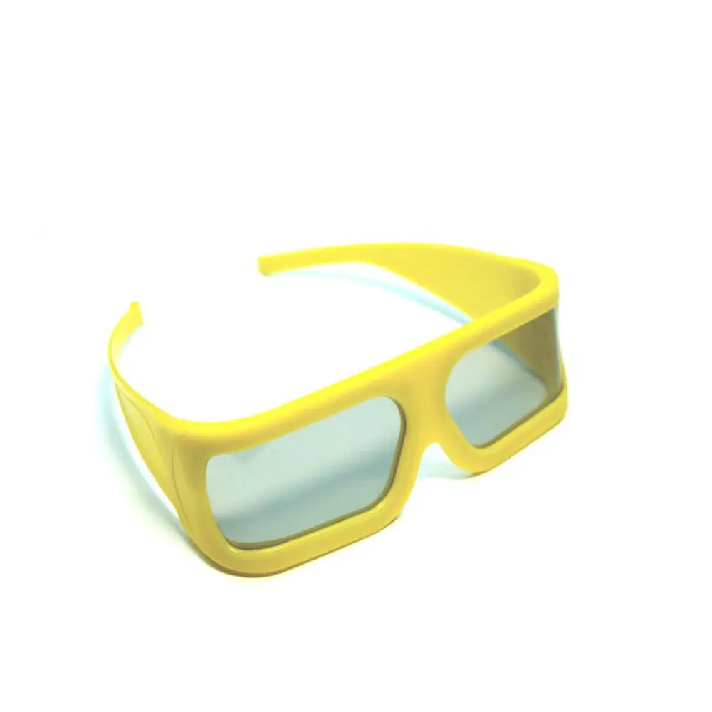 5pcs Plastic yellow Frame IMAX 3d glasses polarized linear 3d glasses for 3D movies 45/135 degree 3d cinema glasses