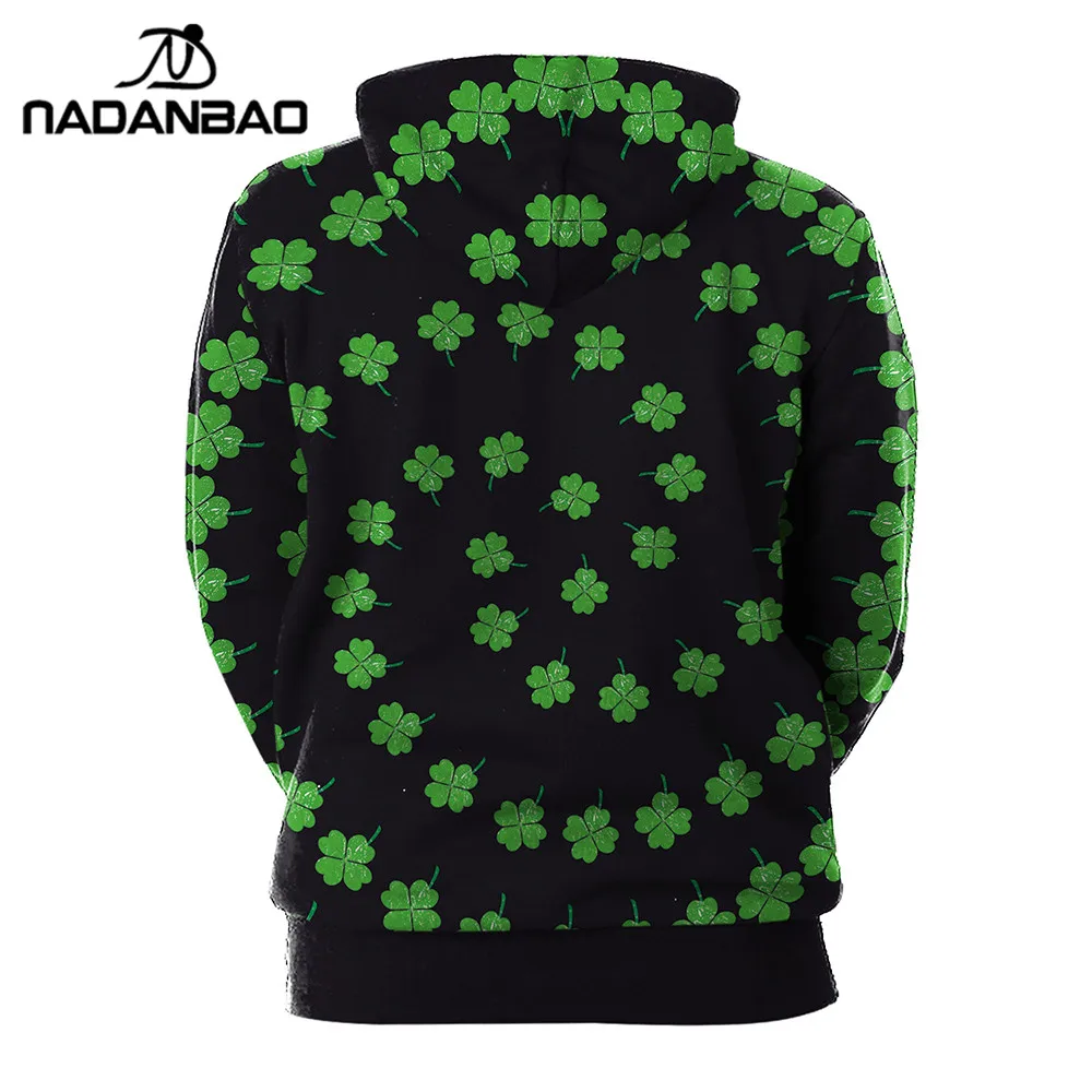 NADANBAO Lucky Clover толстовки для женщин толстовка День Святого Патрика Прекрасный 3D